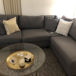 L Sectional Couch with Ottoman