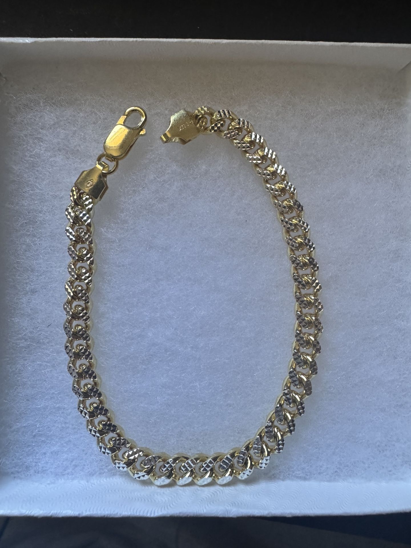 Cuban 2 Tone Bracelet