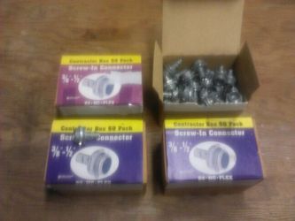 4 boxes of screw in connectors