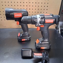 Warrior 12v Flashlight and Drill Kit With Batteries And Charger