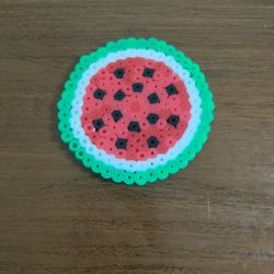 Perler Bead Coasters: Watermelon