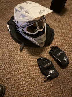 Helmet and gloves
