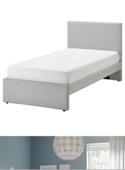 Light Gray, Twin IKEA Bed + Mattress