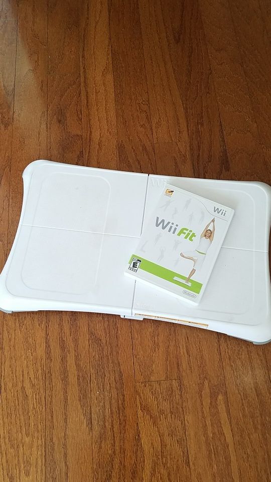 Nintendo wii fit video game and fit board