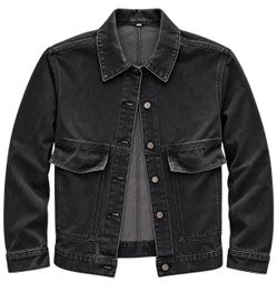 Black Denim Trucker Jacket size small