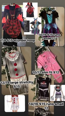 Available kid Costumes starting at $12 v