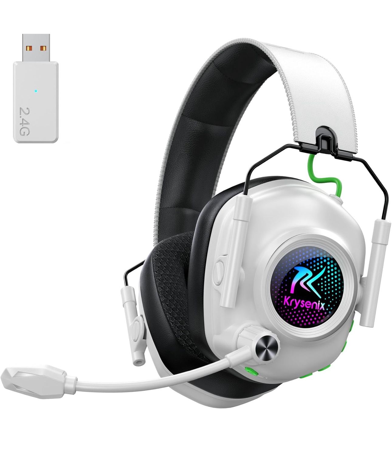 Wireless Gaming Headset with Noise Canceling Microphone for PC