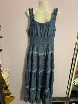 Denim and lace brand size medium dress $30