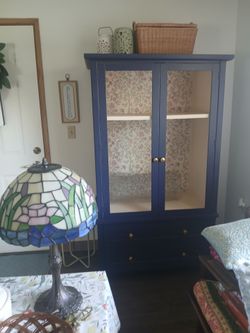 TALL BLUE CUPBOARD