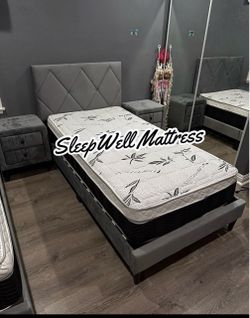 Twin size bed frame with mattress included