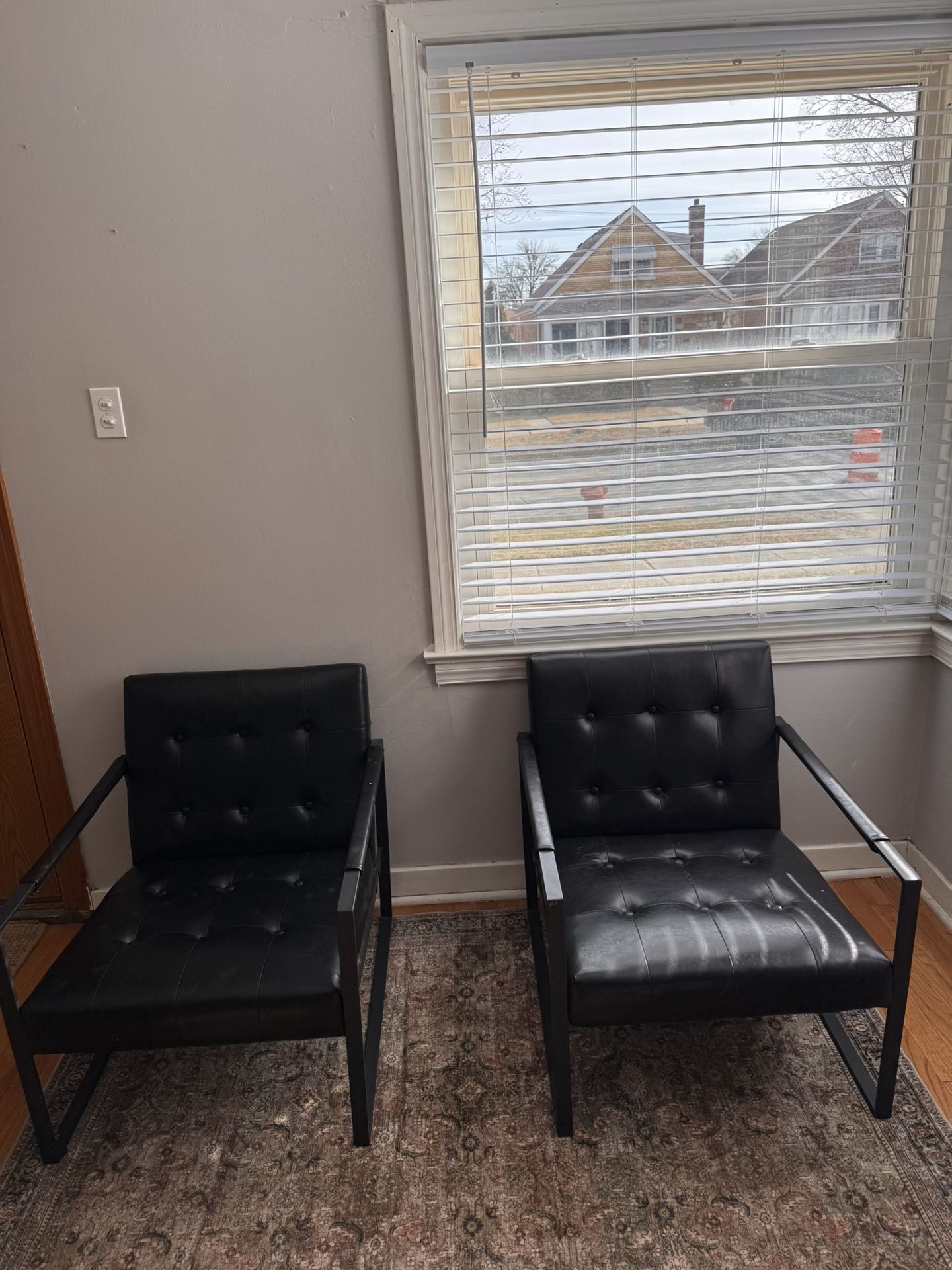 Faux Leather Accent Chairs