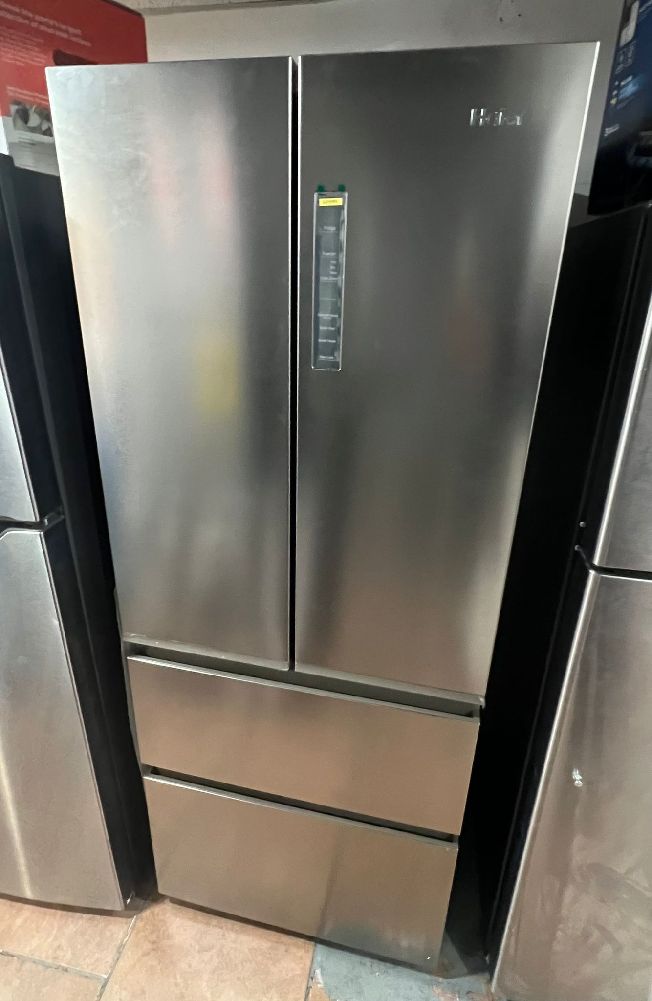 Haier Refrigerator French Door 28” Wide In Stainless Steel