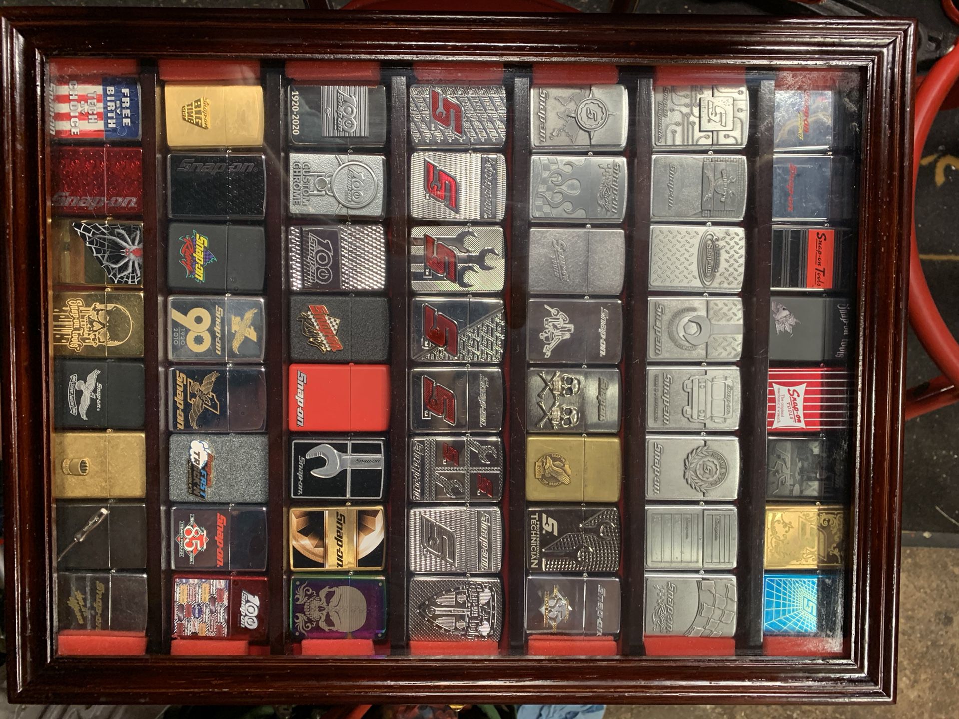 Large Collection of Snap On Zippo Lighters 146