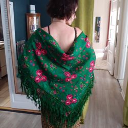 Traditional Polish Folk Shoulder Scarf Shawl