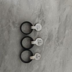 3 Black Tungsten Women's Rings