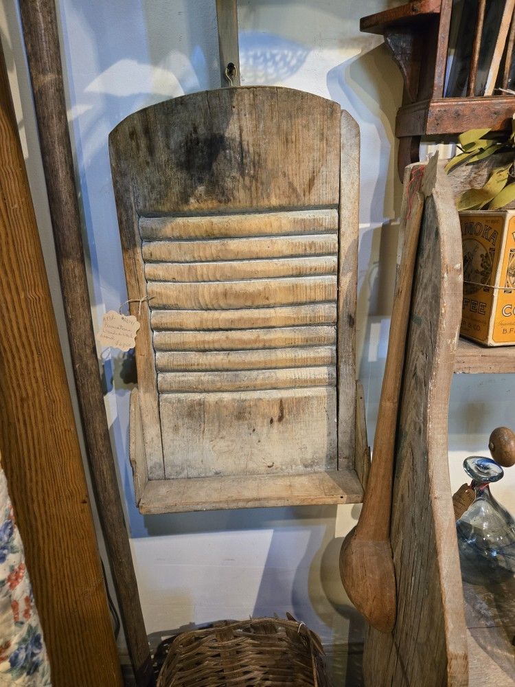 Antique Primitive Farmhouse Washboard