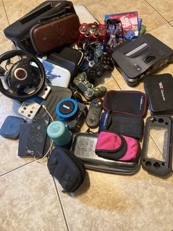 Old school system games cases controllers ps2 n64 iphone