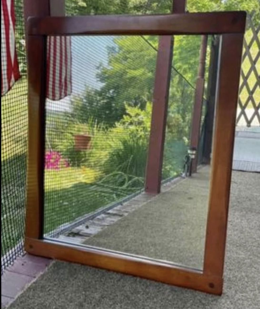 50’s heavy maple mirror. “Famous Reproductions of Old New England Furniture “ QUALITY!