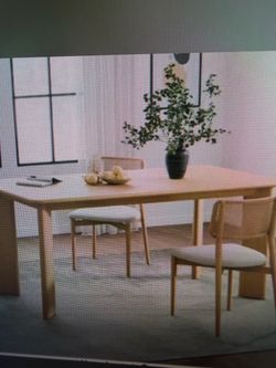 Natural Wood Oak Dining Table