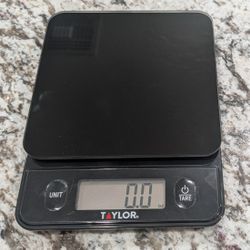 Taylor Digital Food Scale – Touch Controls, 11 lb Capacity, Black