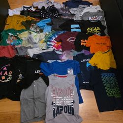 Large Lot of Boys shirts, shorts, pjs