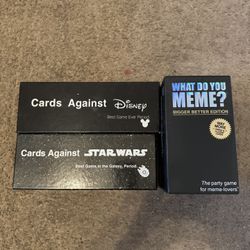 Adult Card Game Bundle – 3 for $50 (Star Wars, Disney, Meme)