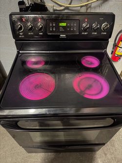 Black 30” stove estufa cocina fogón electric ⚡️ range good condition