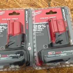 M12 Milwaukee Batteries 5ah 