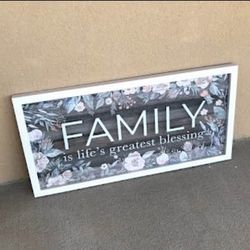 NEW Family is Life’s Greatest Blessing Farmhouse Sign Wall Art