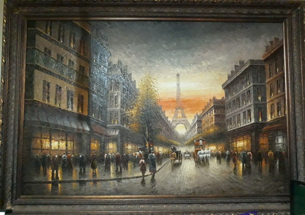 Nice picture of Paris on canvas (obo)