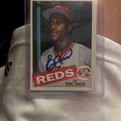 Eric Davis Rookie Card On Card Sign 