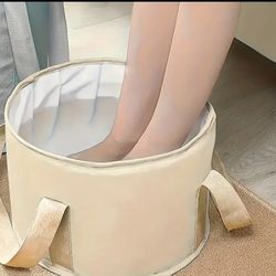 Portable Collapsible Foot Soaking Tub - Fragrance-Free, Non-Electric Foot Spa with Reinforced Design