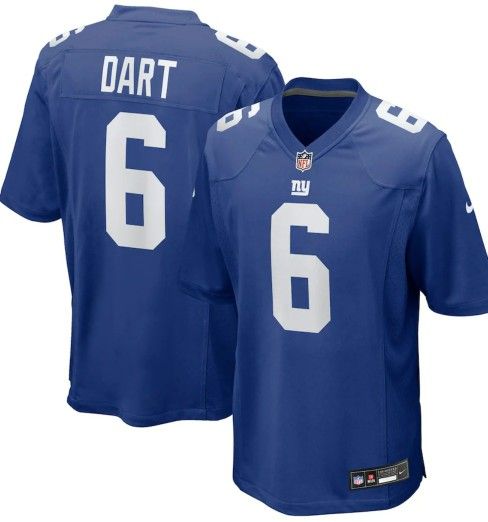 New! Jaxson Dart New York Giants 2025 NFL Draft First Round Pick Game Jersey Xl