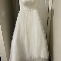 Strapless A Line Wedding Dress Size 6 