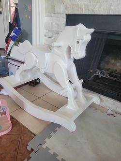 Wooden Riding Horse for toddler girl