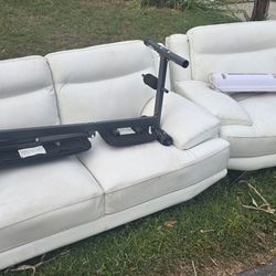 Sofa, Loveseat And Weight Bench
