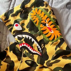 Bape Yellow Zipper Hoodie 