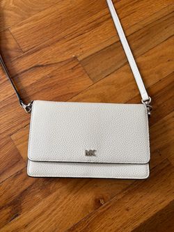 Michael Kors White Leather Crossbody Bag