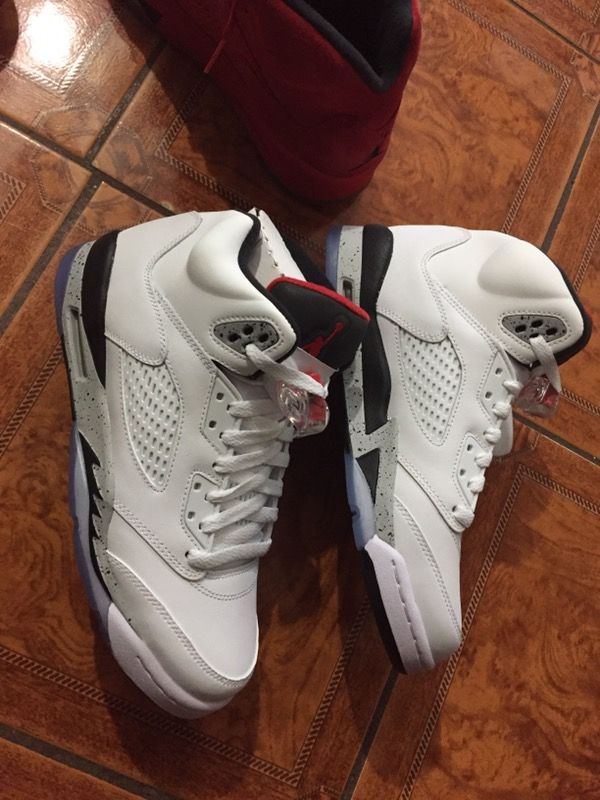 Air Jordan 5 white cement