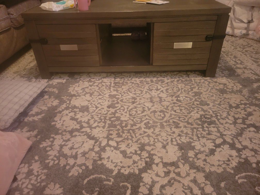 Coffee Table With Drawers And TV Stand With Drawers 