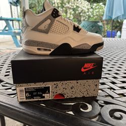 New Jordan 4 White Cement 6youth