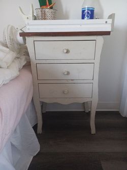 Wood side table