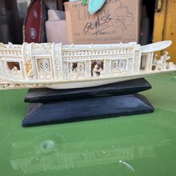 Chinese ivory junk boat