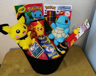 POKEMON GIFT BASKET. ( PICK UP IN MODESTO.)
