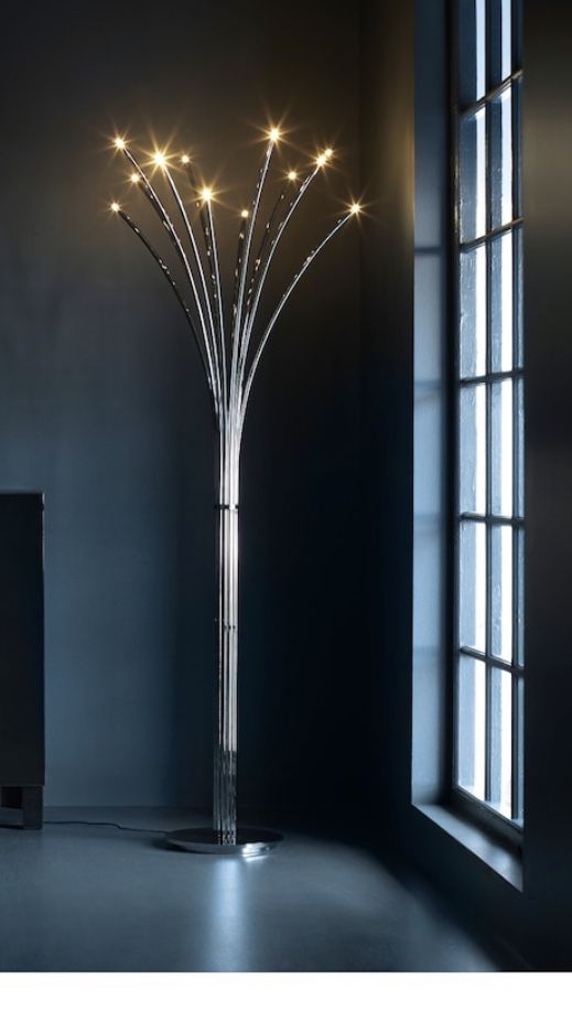 IKEA HOVNÄS bc Floor lamp, chrome plated chrome-plated/black