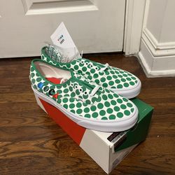 Vans Green Polkadot MOMA Sneakers Size 9.5