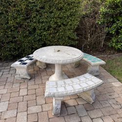 Concrete Table And Seating 