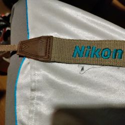 Nikon Camera Strap With Leather Ends 