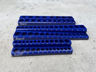 Snap On Tools METRIC Set Of 3 Socket Trays Magnetic Organizer 1/4 3/8 1/2” Drive  Also have full sets and singles of these in different colors and bot