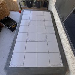 Antique Kitchen Dining Table With Tile